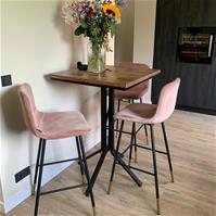 Sfeerfoto Barhocker Samt Mikky 65 - 78 cm rosa